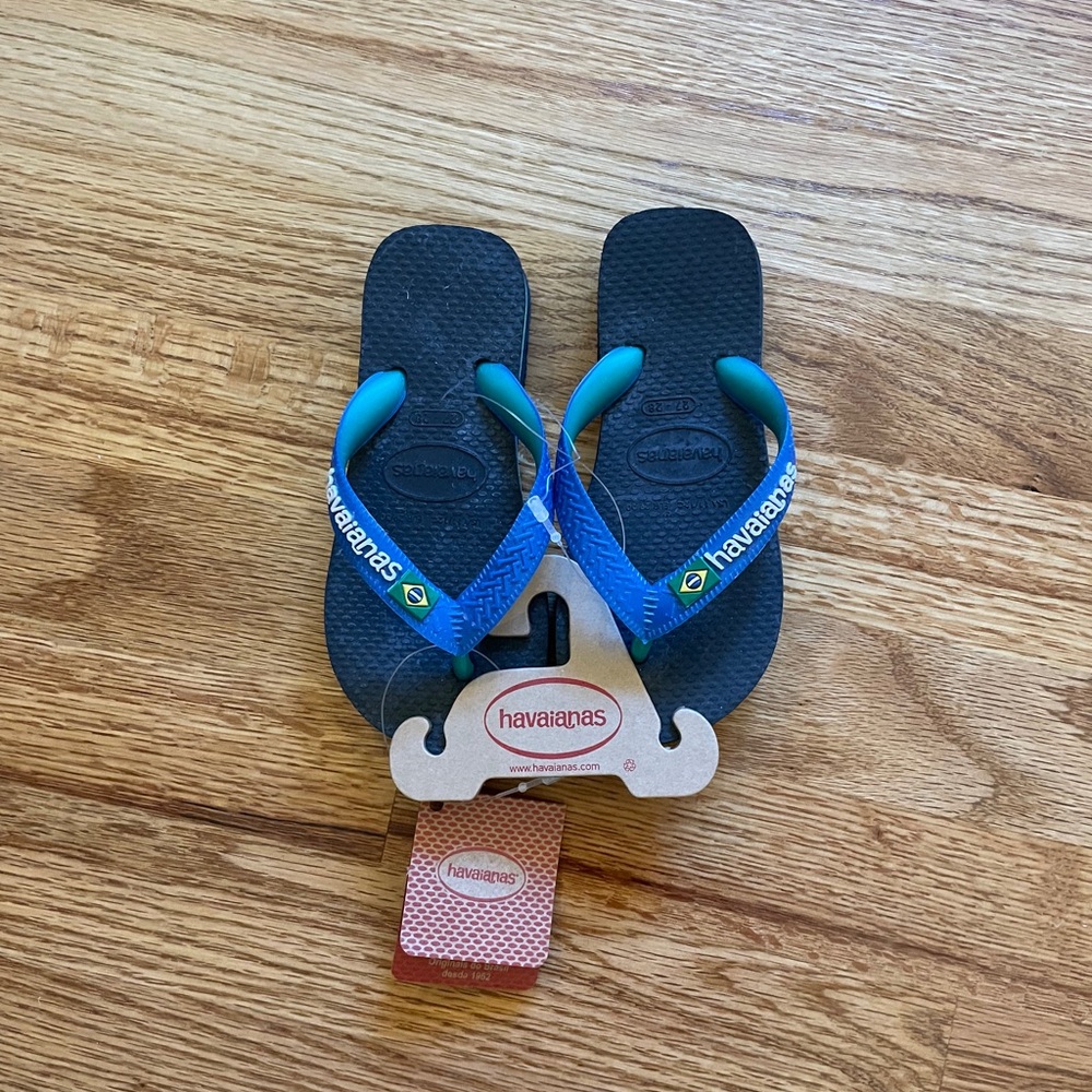 Havaianas Kids Flip Flops - Blue and Green